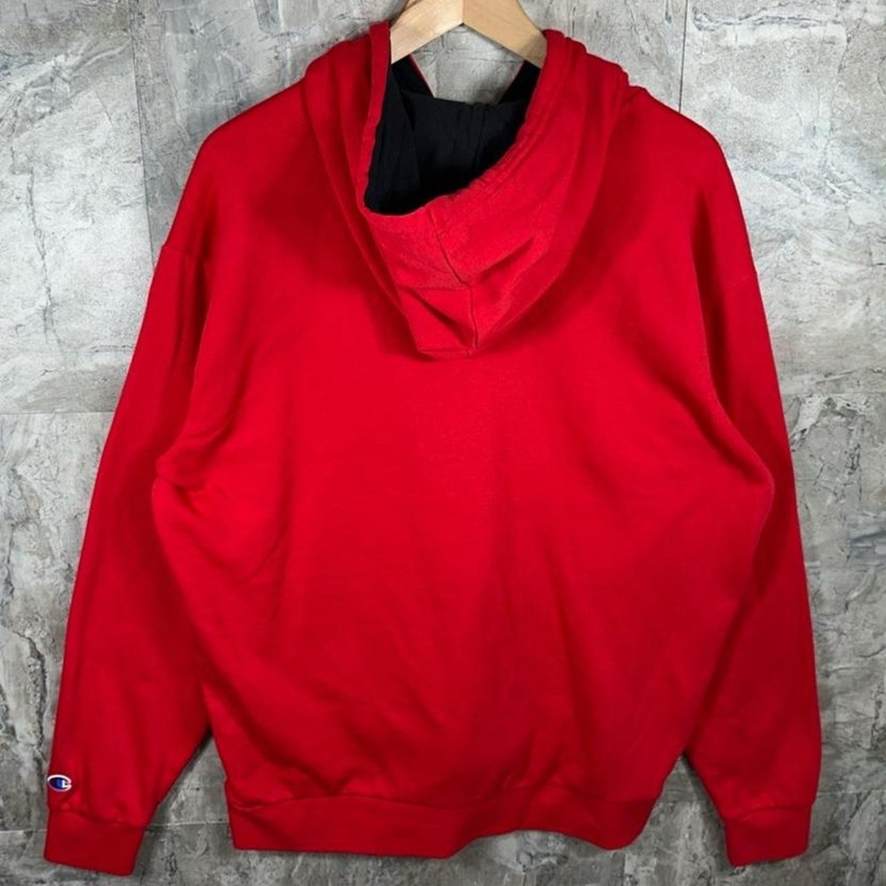 Champion Maryland Terrapins red hoodie with black/white mascot logo Mens size L - Picture 5 of 7